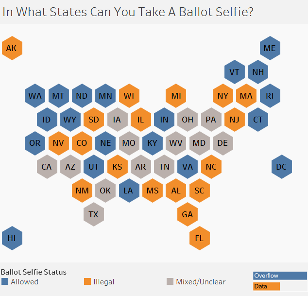 In What States Can You Take A Ballot Selfie Dashboard